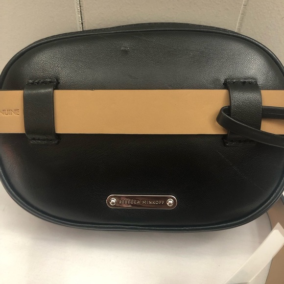 REBECCA Minkoff Genuine Leather Black Studded Waist Belt Bag - Picture 9 of 15